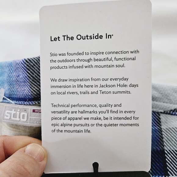 STIO | Hutkeeper Misty Cloud Plaid flannel pocket button up shirt - Picture 10 of 12